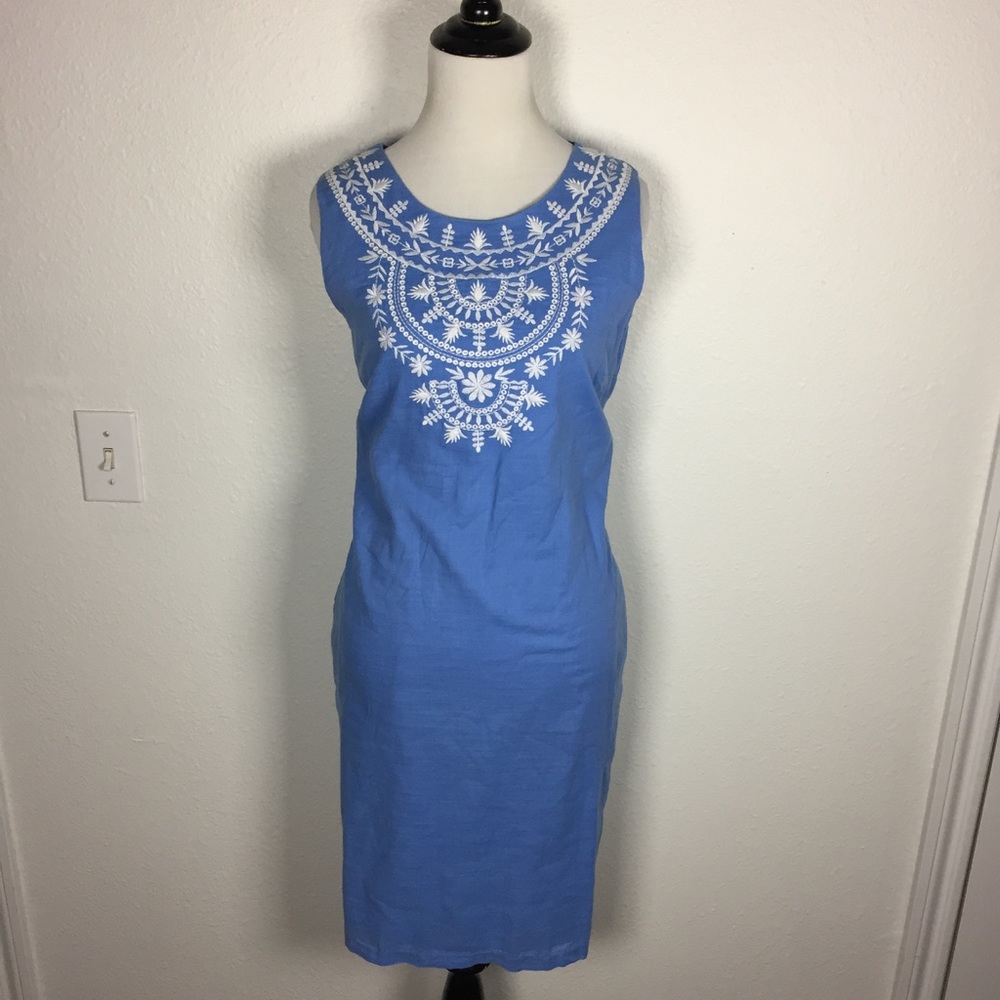NWT Talbots Embroidered Dress size 12 Petite